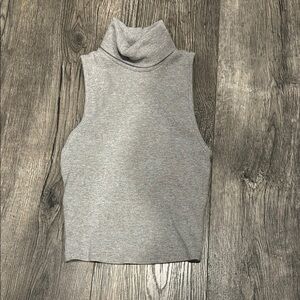 Zara Grey turtleneck tank